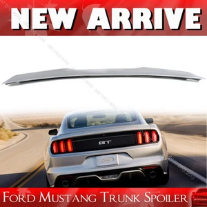 15-23 Unpainted Fit For Ford Mustang 6th V6 Coupe V Style Rear Trunk Spoiler Lip - Picture 1 of 1