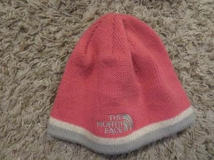 KIDS THE NORTH FACE PINK/GRAY/WHITE HAT - ONE SIZE - Picture 1 of 2