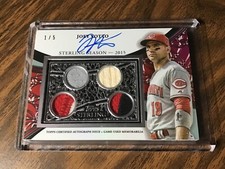 Joey Votto 2023 Topps Sterling Season Auto Relic 1/5 Quad Game-Used Patch
