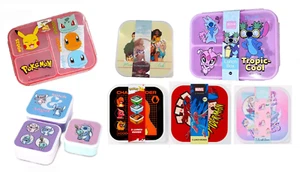 Favourite Kids Character 3 Piece Lunch Box Disney, Pokemon Lidded Food Container - Picture 1 of 20