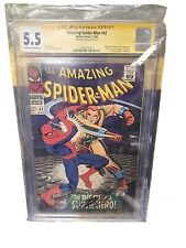 5.5 Graded Stan Lee Signed #42 Amazing Spider-man