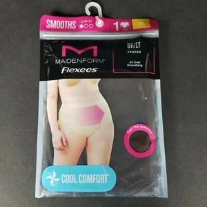 Maidenform Flexees Womens Brief Cool Comfort Size M Dark Brown Smoothing - Picture 1 of 3