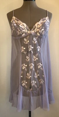 Lencería para mujer Felina lavanda encaje quimise negligee talla grande ¡NUEVA! Foto 1 de 4