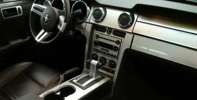 INTERIOR ALUMINUM SILVER DASH TRIM KIT FITS FORD MUSTANG 2005 2006 2007 08 2009 - Image 1 of 4