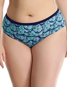 Elomi Abalone Bikini Brief Midnight Blue Size 24 Mid Rise Swim Bottom 7083 New - Picture 1 of 12