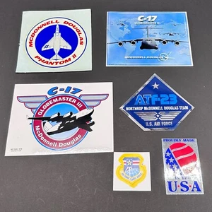 6 Vintage Luft- und Raumfahrt McDonnell Luftwaffe Douglas Aufkleber Decal C-17 F-23 Phantom - Bild 1 von 8