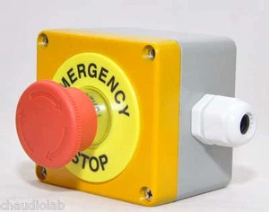 One Telemecanique E-Stop Pushbutton Waterproof Metal Case Control Station IP66 - Picture 1 of 11