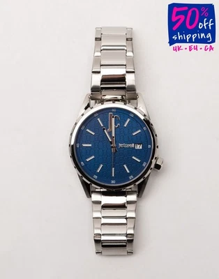 RRP €205 JUST CAVALLI Stainless Steel Analogue Wristwatch Water-Resistant 10 ATM - Image 1 of 4