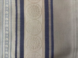 Garnier-Thiebaut “Sully” Tablecloth, Bleu Illusion, Cotton, 69"x120" - Picture 1 of 6