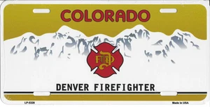 Colorado Denver Firefighter Metal License Plate - LP-5328 - Bild 1 von 1