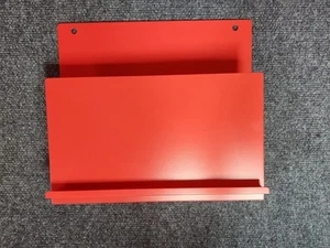 Soporte organizador de archivos de pared de metal rojo resistente soporte oficina montaje industrial - Imagen 1 de 5