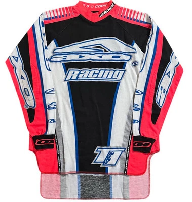 复古 AXO 赛车球衣红色黑色(XL 码) — 第 1/3 张图片