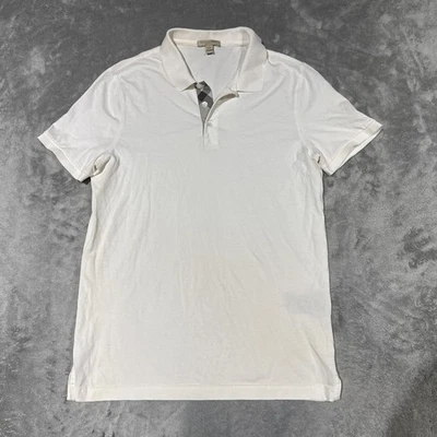 Camisa polo Burberry para hombre mediana blanca a cuadros Nova Foto 1 de 4