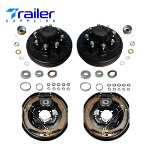 7K Brake & Drum Kit – 12"x2" Self-Adjusting, 8 Lug, 9/16" Studs, Bearings - Picture 1 of 4