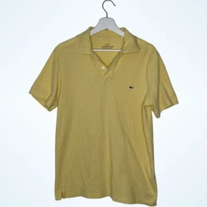 Polo Vineyard Vines Manga Corta Amarillo Pastel Para Hombre Mediano M 100% Algodón Preppy - Imagen 1 de 6
