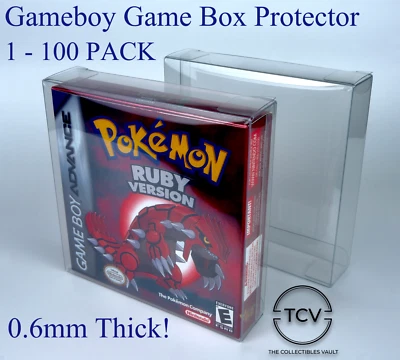 GBA GBC Gameboy Game Box Protector Case, 0.6mm Thick Strong Plastic (1-100 Pack) - Image 1 of 4