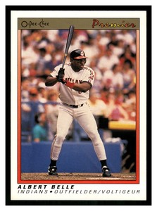 1991 O-Pee-Chee Premier Albert Belle #8 Cleveland Indians