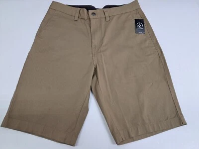 Volcom Mens Skater Stretch Casual Chino Shorts Brown Size 31 #4868 - Image 1 of 4