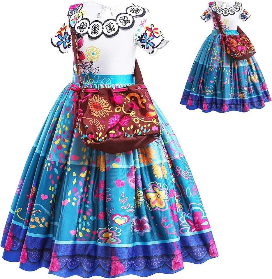 Disfraz Mirabel Niño Encanto Madrigal Juegos con disfraces Halloween Latino Niño Niña Vestido Foto 1 de 4