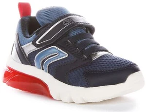 GEOX J Ciberdrone C Licht Gebaut Unisex Turnschuhe Marineblau Rot UK 7 - 13 - Bild 1 von 6