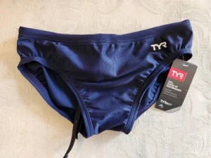 TYR Racer Swim Brief Boys 26 Navy NWT - Picture 1 of 6