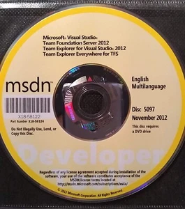 Microsoft Visual Studio Team Foundation Server 2012 Team Explorer mit Lizenz - Bild 1 von 1