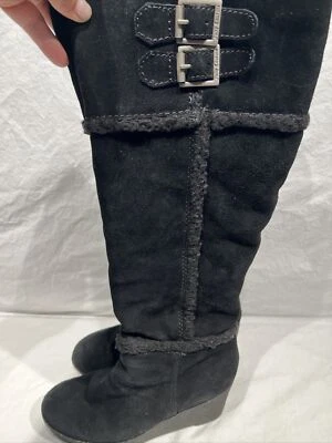 juicy couture high knee weedge black size 6 With Side Zipper And Buckle - Изображение 1 из 4