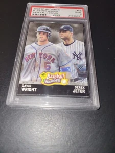 SP 2006 auténticos héroes de béisbol #49 Derek Jeter/David Wright PSA 9 como nuevo pop. - Imagen 1 de 4