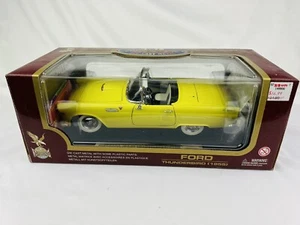 1/18 YATMING/ROAD LEGENDS 1955 FORD THUNDERBIRD CONVERTIBLE YELLOW - Picture 1 of 7