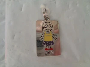 Personalized Little Girl   "Erin"  Silvertone / Metal Keychain - Picture 1 of 1