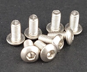STAINLESS STEEL BUTTON HEAD HEX SCREW M3 X 6mm with 8 PER PACK - Picture 1 of 8