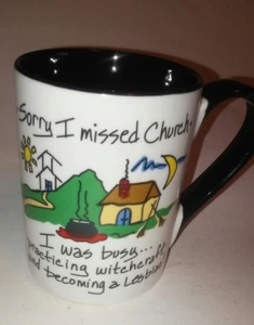 Sorry I Missed Church...becoming a Lesbian Keramiktasse - Bild 1 von 2
