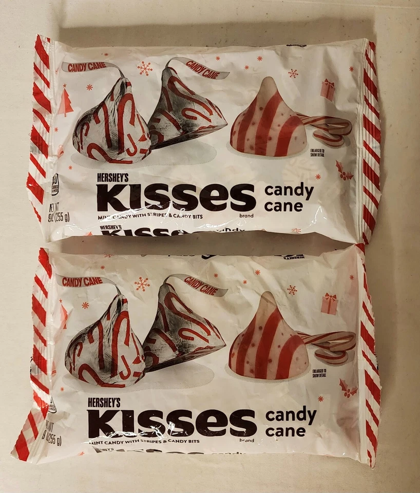 HERSHEY'S KISSES Candy Cane Flavored, Bolsa de Natal, 9 oz  - Imagem 1 de 1