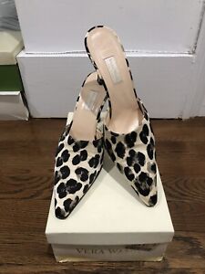 Women’s Vera Wang  Black And Beige Leopard Heel, Size 8 1/2 M ￼￼￼ Evening Shoe￼