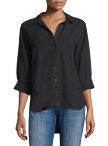 NEW CLOTH & STONE SZ M DISTRESSED SHIRT TAIL BUTTON DOWN IN CHARCOAL - Picture 1 of 4