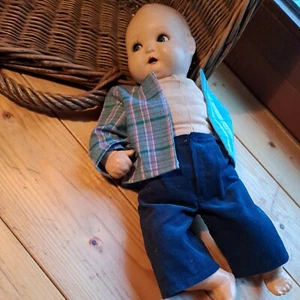 RARITÄT Antike Puppe Baby Junge Porzelankopf sehr alt 43 cm groß - Bild 1 von 9