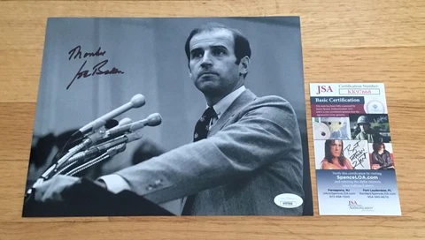 Joe Biden President Vice 2020 Signed Autograph Black + White 8x10 Photo JSA COA Cover