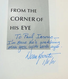 Dean Koontz SIGNED From the Corner of His Eye TRUE 1st Edition, 1st Printing - Picture 1 of 5