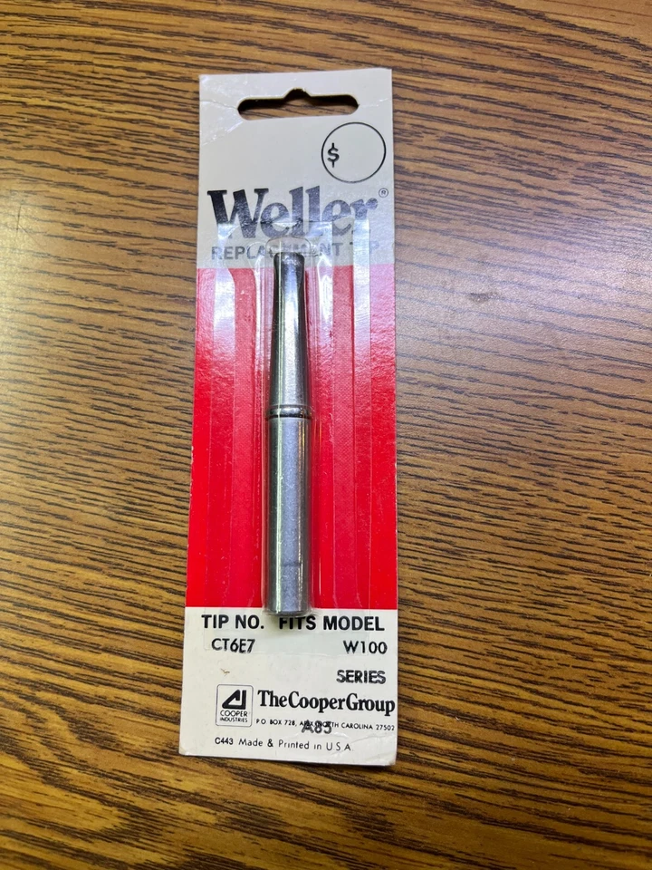 Weller CT6E7 Soldering tip,Diameter .25 , 700 degree,Screwdriver Made in U.S.A., Foto 1 de 1