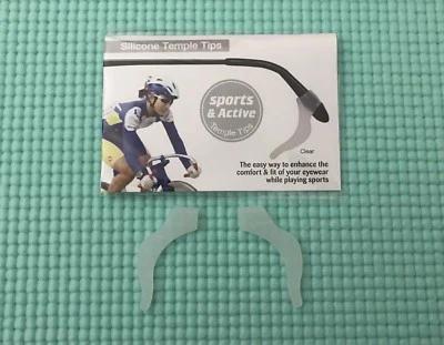 US Seller Temple Tip Ear Hooks Keep Glasses From Slipping 1 Pair Anti Slip Clear - Image 1 of 4