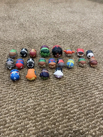 Disney Tsum Tsum Vinyl Figures Lot of 21 Marvel Superhero Minis Cover