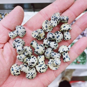 10pcs Natural Speckled Reiki Gemstone Mushroom Crystal Quartz Healing Decorate - Picture 1 of 6