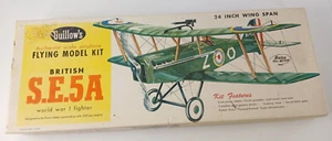 Vintage 1964 Guillows BRITISH S.E.5A FIGHTER PLANE World War 1 Flying Model Kit - Picture 1 of 19