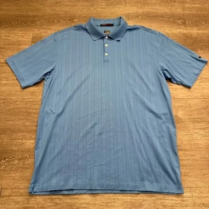 Vintage Nike Tiger Woods Polo Shirt Mens XL Blue Golf Hong Kong Performance - Picture 1 of 11