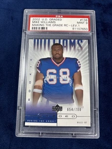 Mike Williams 2002 UD Graded #138 PSA 9 Graded ROOKIE 654/700 Card Bills Rookie - Picture 1 of 4