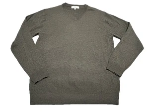 Turnbury Extrafine Merino Wool Brown V-neck Long Sleeve Sweater Size M - Picture 1 of 10