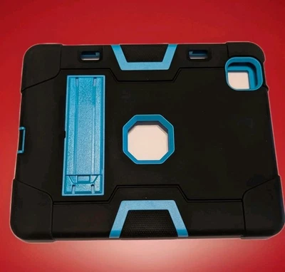 11.5" | Funda Antigolpes para iPad Air | Con Pata de Cabra | Negra con Borde Azul Foto 1 de 2