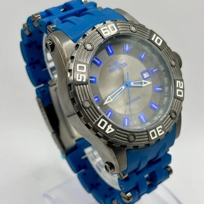 Invicta Sea Spider 27068 automático 50mm mostrador cinza pulseira azul, 100m, NH35, data - Imagem 1 de 4
