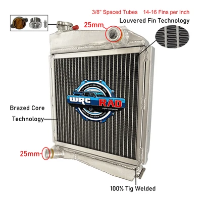 Radiator Fit For Austin Rover Mini Cooper 850 1000 1275 1959-1997 Aluminum Made - image 1 of 4