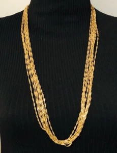 Collana Kenneth Cole NY Multi Fili Tono Oro 32” Firmata - Foto 1 di 8